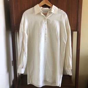 SOLD • puff sleeve linen blend tunic